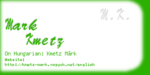 mark kmetz business card